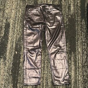 GAP Shimmering Silver Ankle Jeans